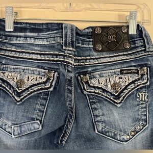Miss Me Women's Embellished Skinny blue Jeans denim- Size 25
